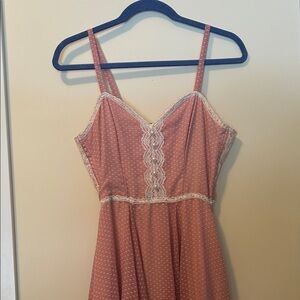 Womens vintage pink maxi dress